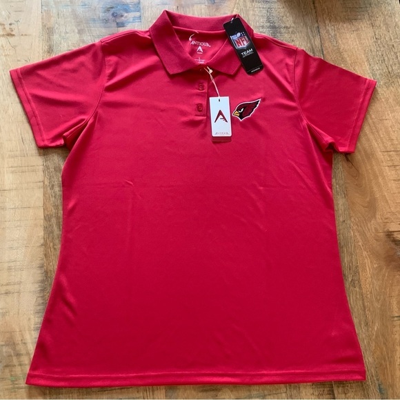Arizona Cardinals Antigua Women's Tribute Polo T-shirt Cardinal Size Medium - Picture 11 of 12